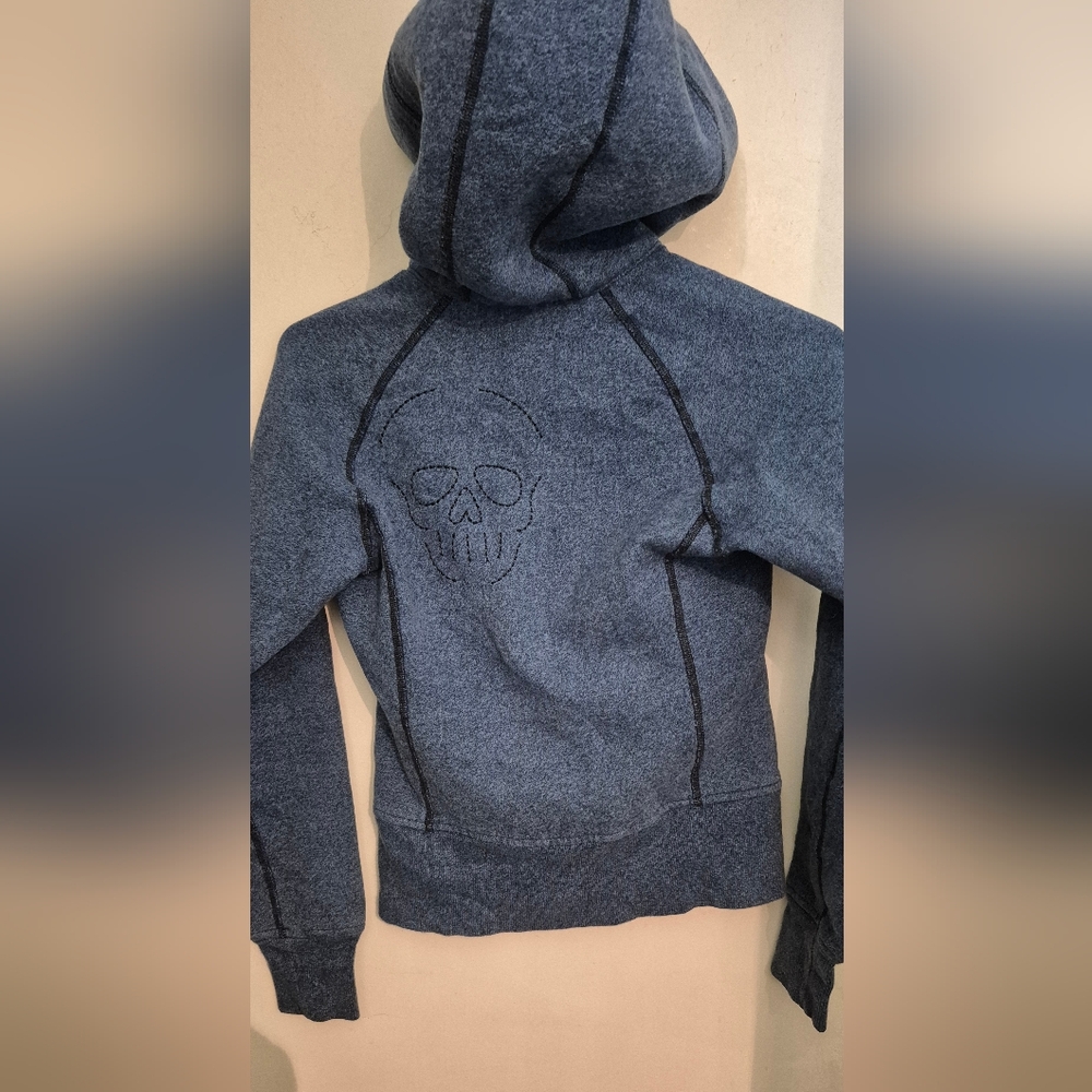 lululemon athletica Rare Blue Skull Scuba Hoodie Sz.2 - Picture 4 of 7